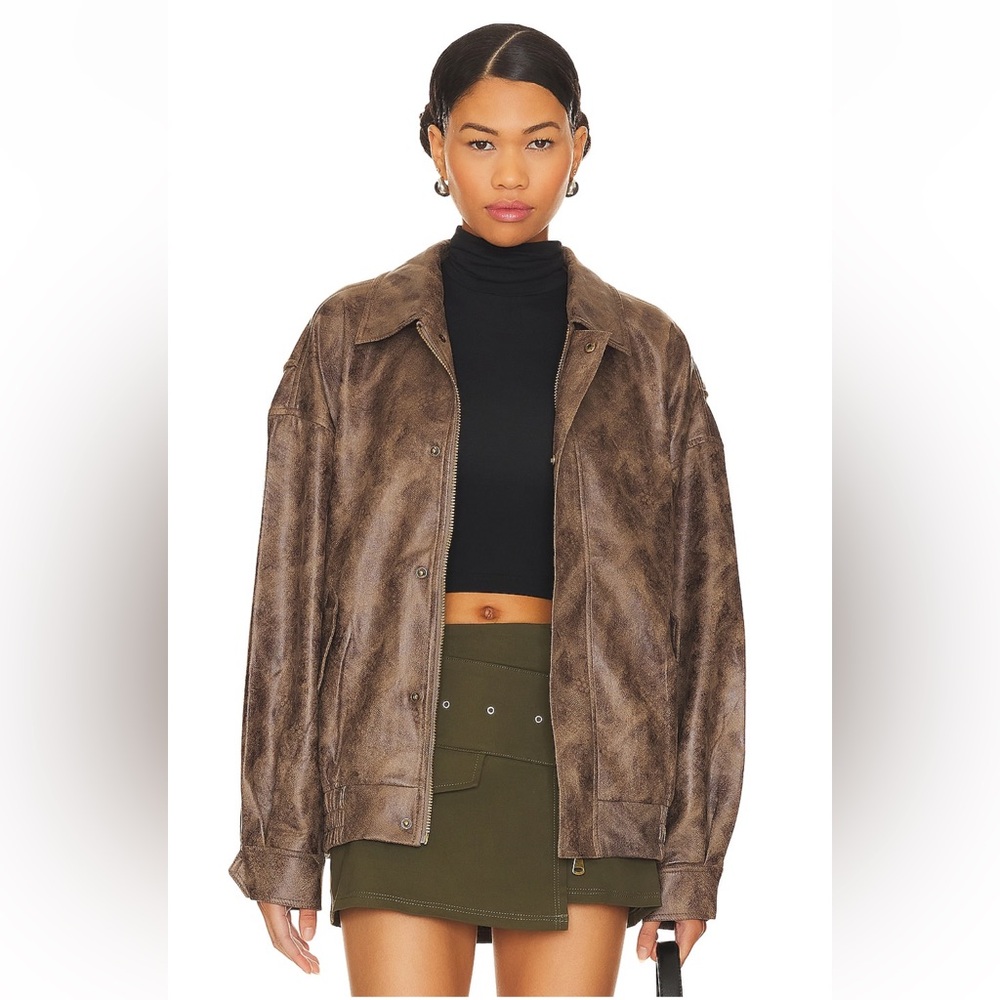 Lioness Suede Bomber Jacket